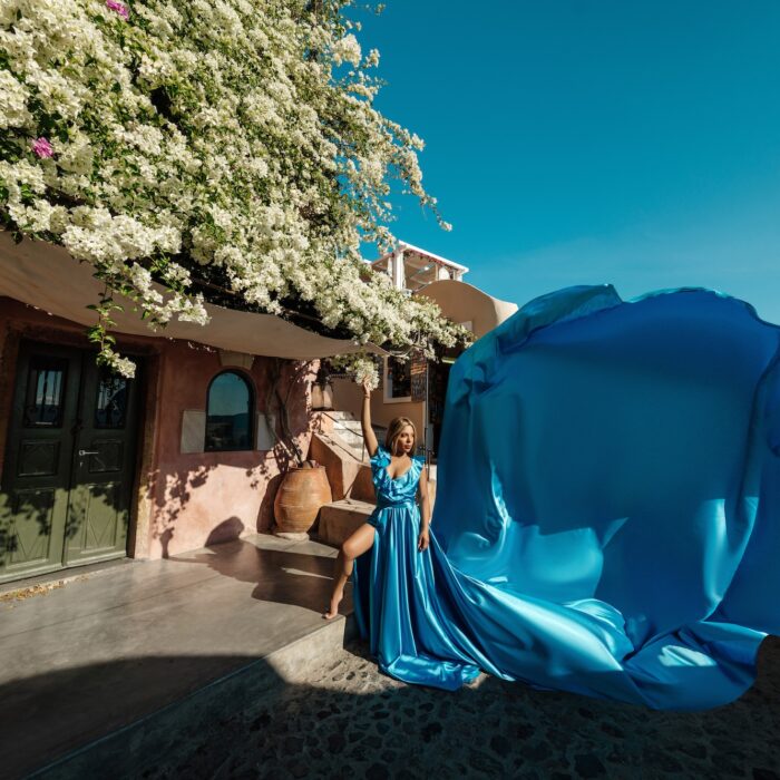 Azure Ruffles Dress